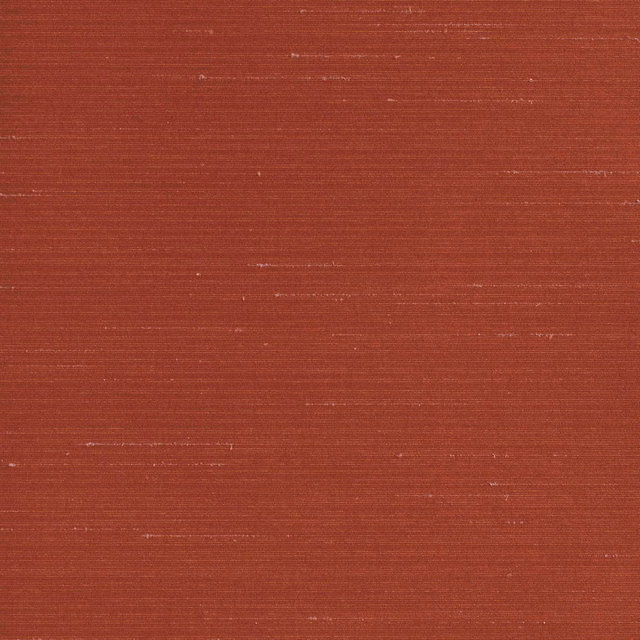 Warm papaya-red fabric with fine horizontal striations and subtle pale flecks