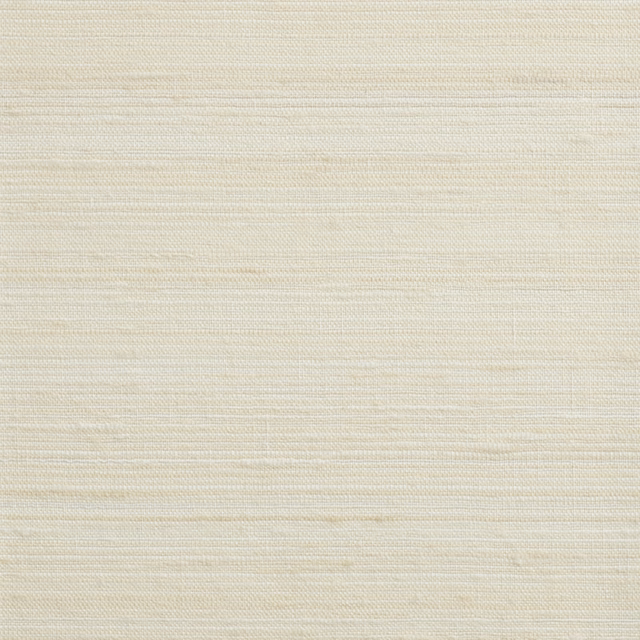 Pale ivory woven fabric with fine horizontal lines and softly varied texture