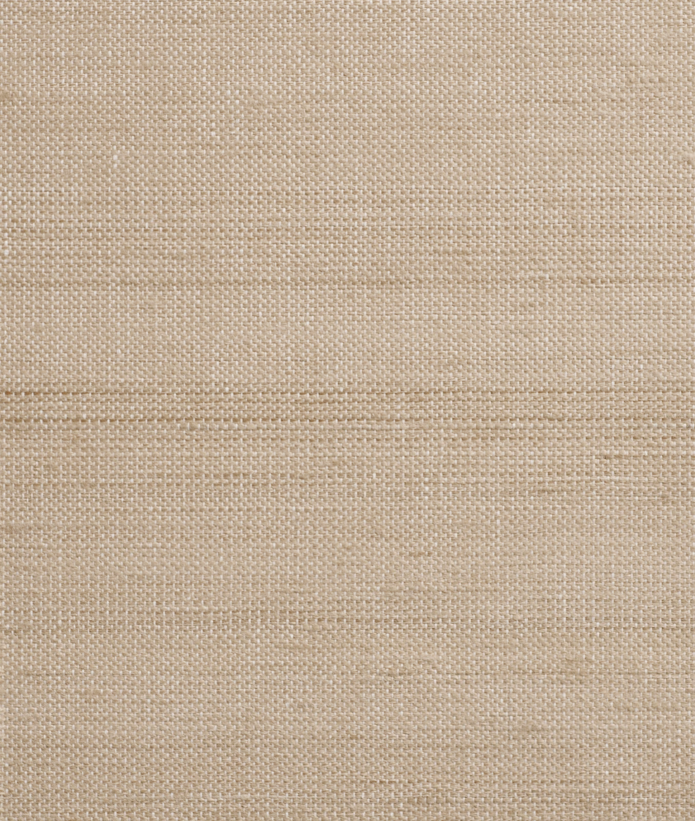 Warm natural beige fabric with fine grid weave and subtle horizontal bands
