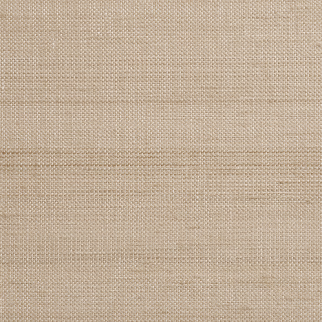 Warm natural beige fabric with fine grid weave and subtle horizontal bands