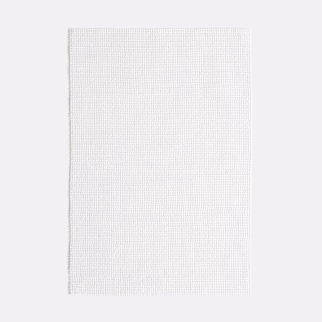 Near-white Siriana Bianco textile with a tiny regular woven grid
