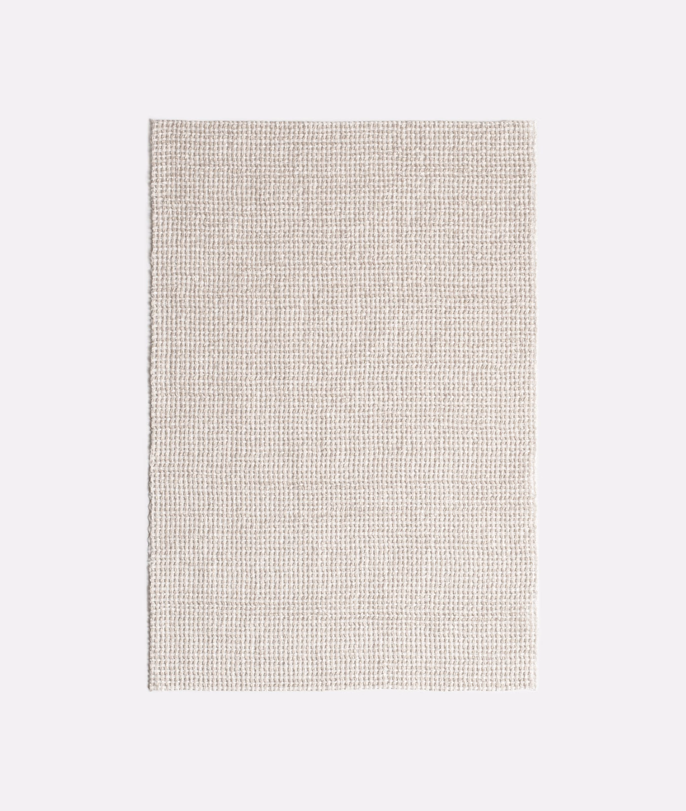 Pale warm greige swatch showing a fine, even small-grid woven texture
