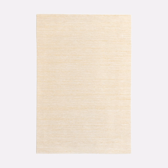 Pale alabaster cream fabric swatch with fine horizontal textured weave