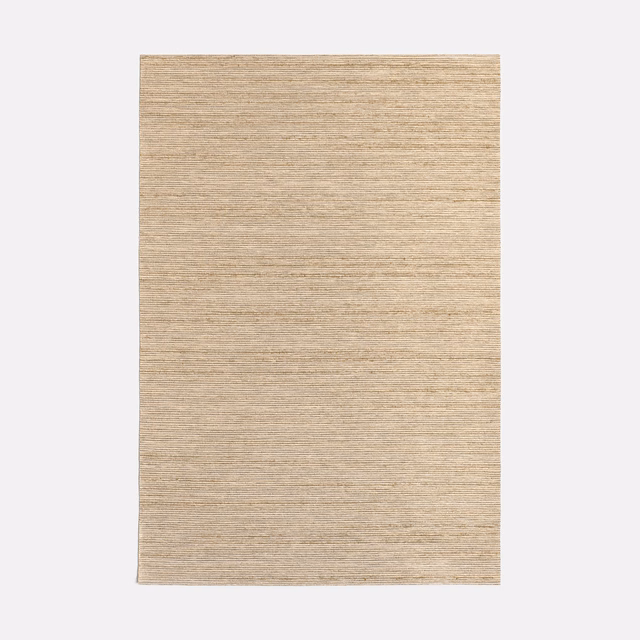 Warm sand-beige Tal Bronzo fabric with fine horizontal slub texture