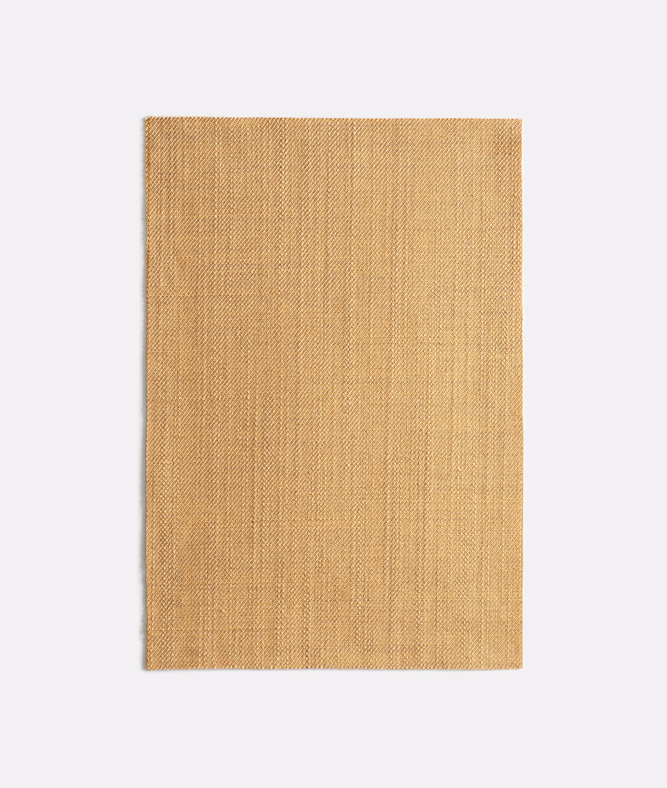Warm peanut-beige fabric swatch with fine vertical woven rib texture