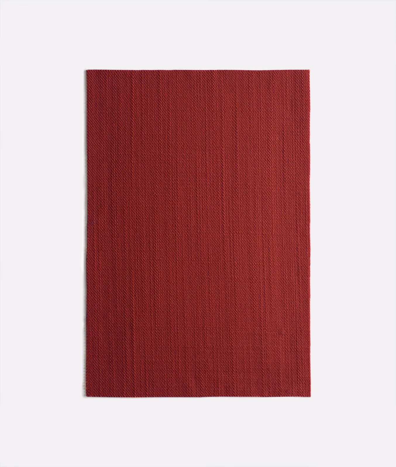 Deep Bordeaux red fabric swatch with fine vertical woven texture and subtle tonal variation