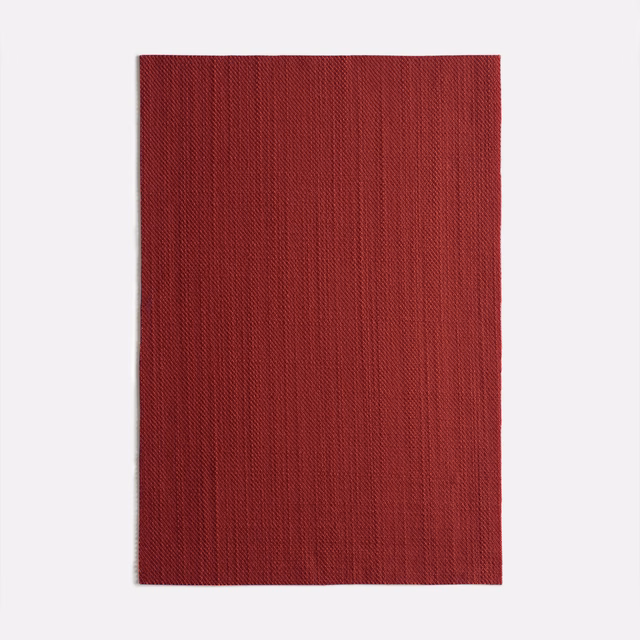 Deep Bordeaux red fabric swatch with fine vertical woven texture and subtle tonal variation