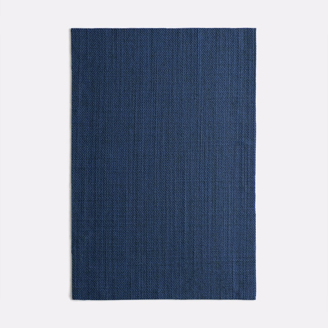Deep Very Navy woven swatch with fine vertical tonal striations