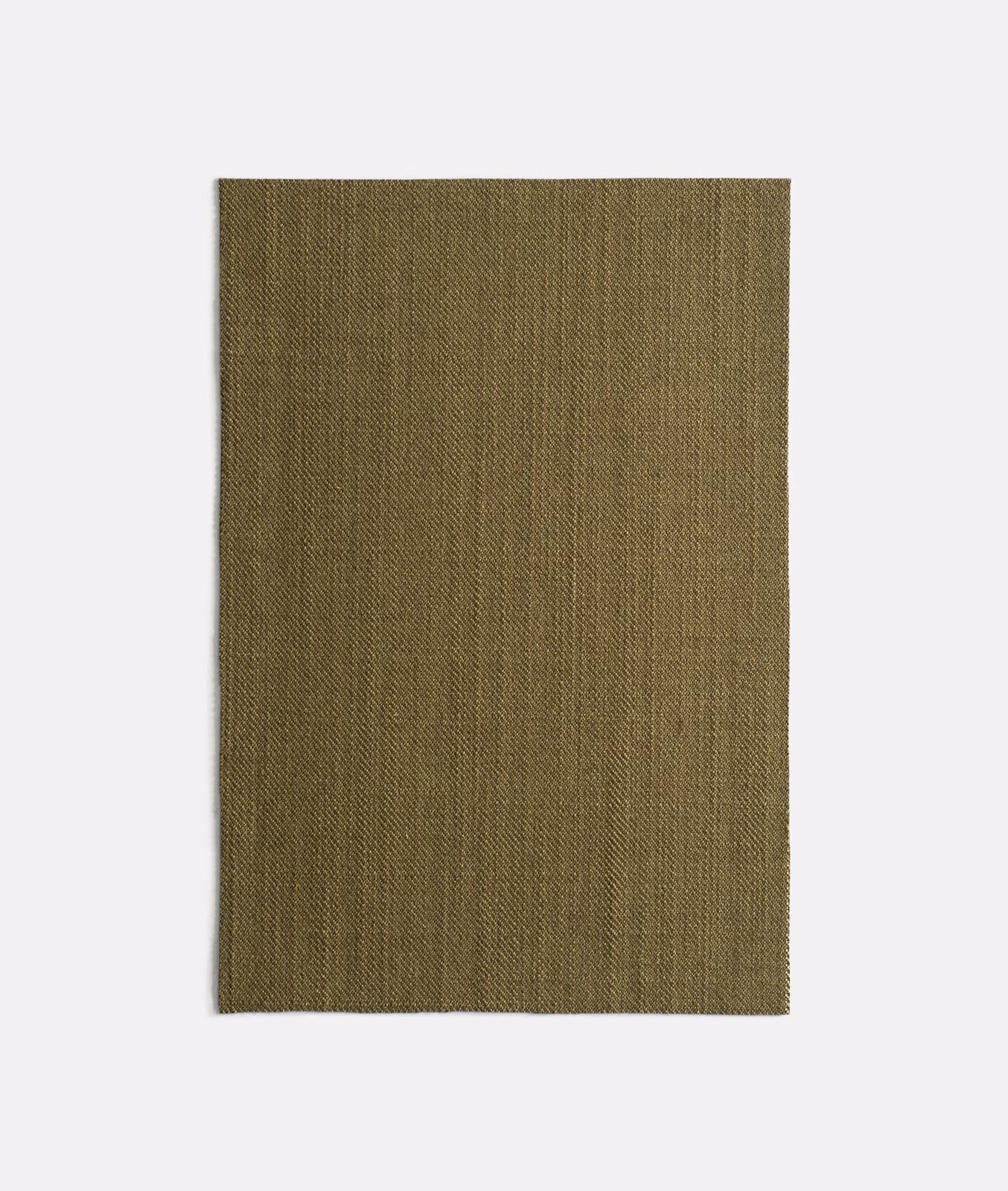 Muted olive-brown woven fabric with fine vertical texture and subtle tonal variation