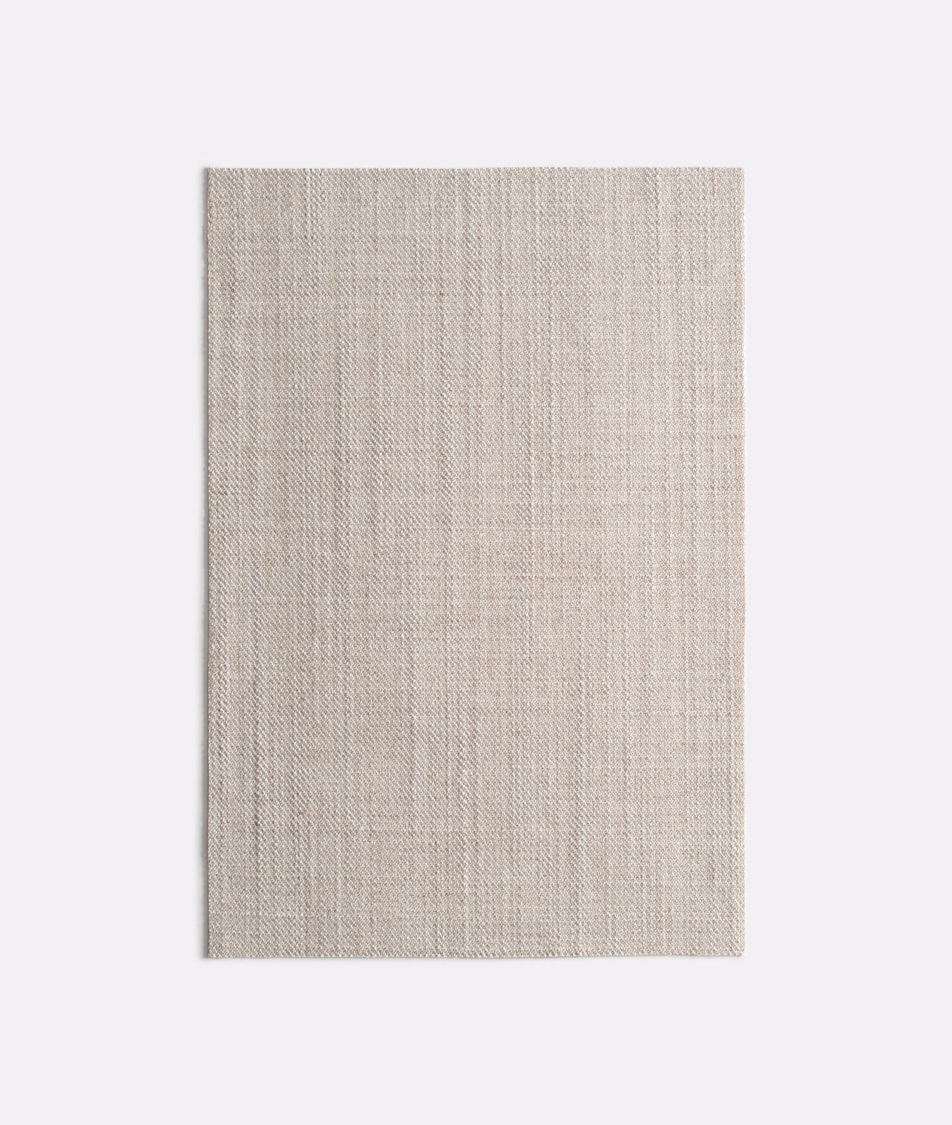 Pale greige woven swatch with fine vertical striations and subtle crosshatched texture