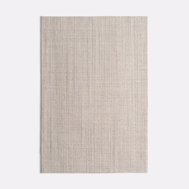 Pale greige woven swatch with fine vertical striations and subtle crosshatched texture