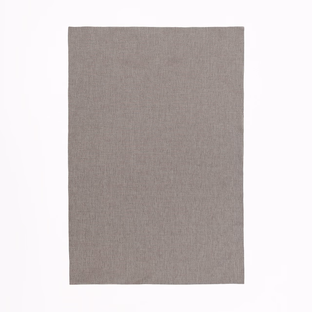 Muted taupe-grey Volare Fango swatch with a fine, subtly linear woven texture