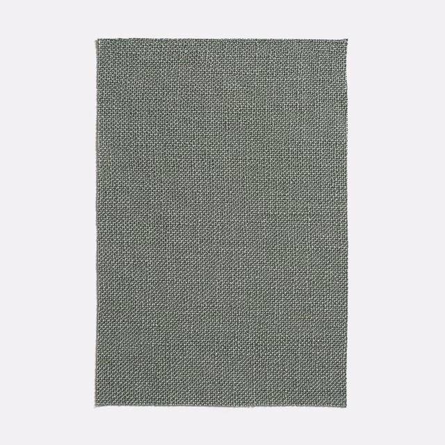 Muted grey-green fabric swatch with a dense, fine woven grid texture