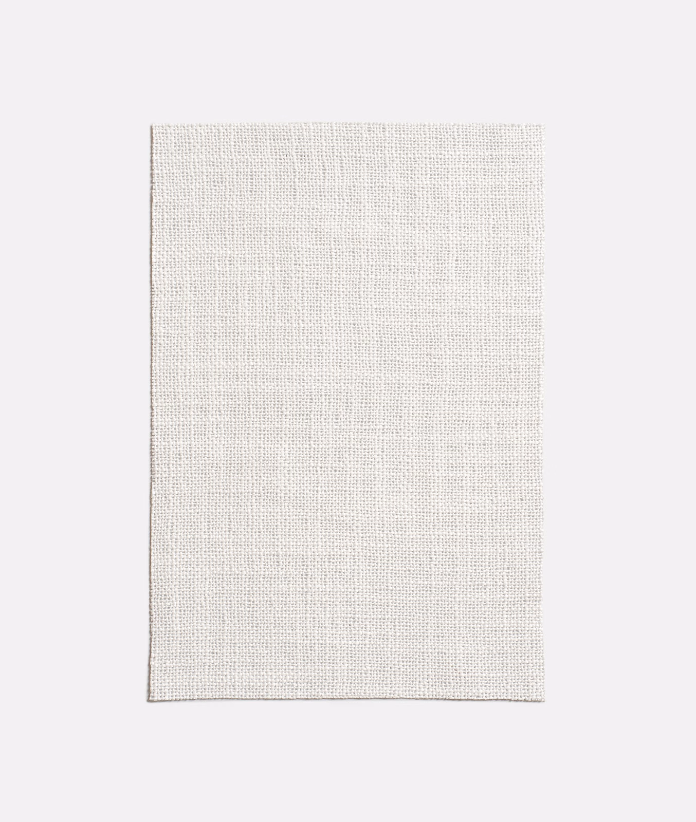 Pale ivory Zabriskie Bianco swatch showing a fine woven ground and subtle vertical striping