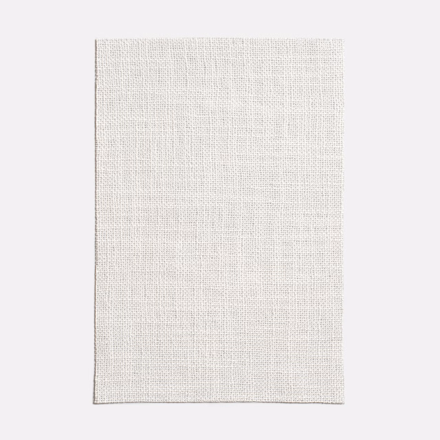 Pale ivory Zabriskie Bianco swatch showing a fine woven ground and subtle vertical striping
