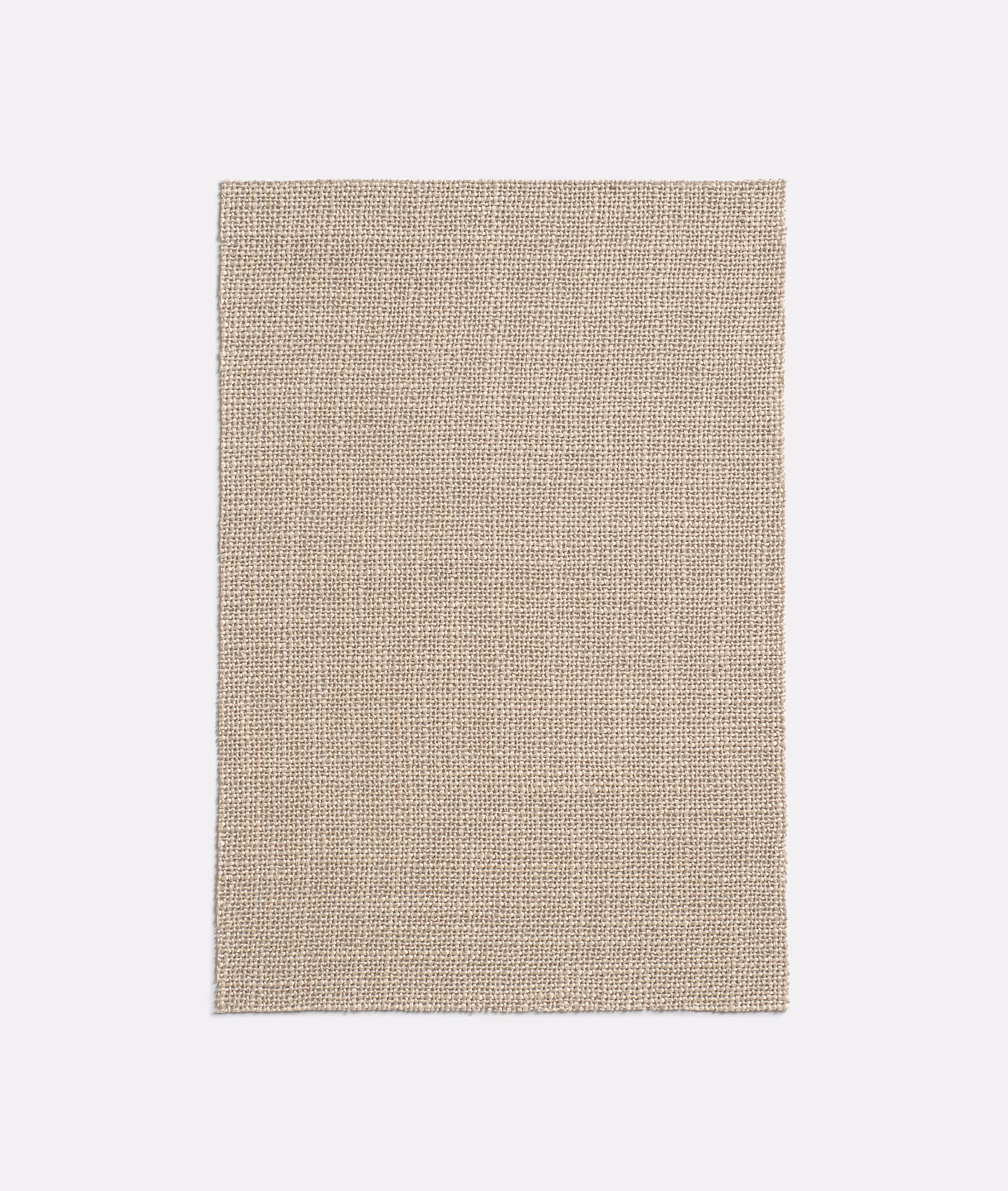Warm taupe-beige fabric swatch showing a fine, even plain weave
