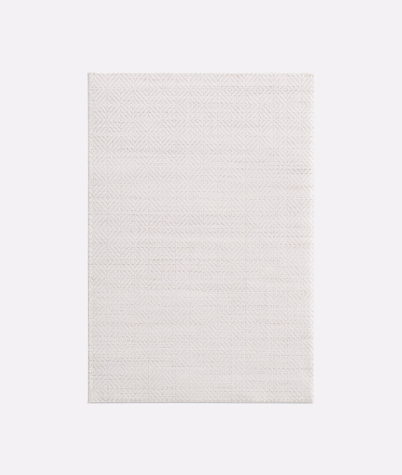 Pale silver-grey fabric swatch with a fine chevron geometric woven texture