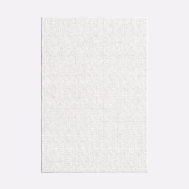Soft ivory white woven swatch with a barely visible fine chevron texture