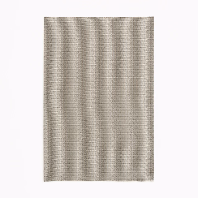 Pale greige Ardesia textile showing a fine, even vertical ribbed weave