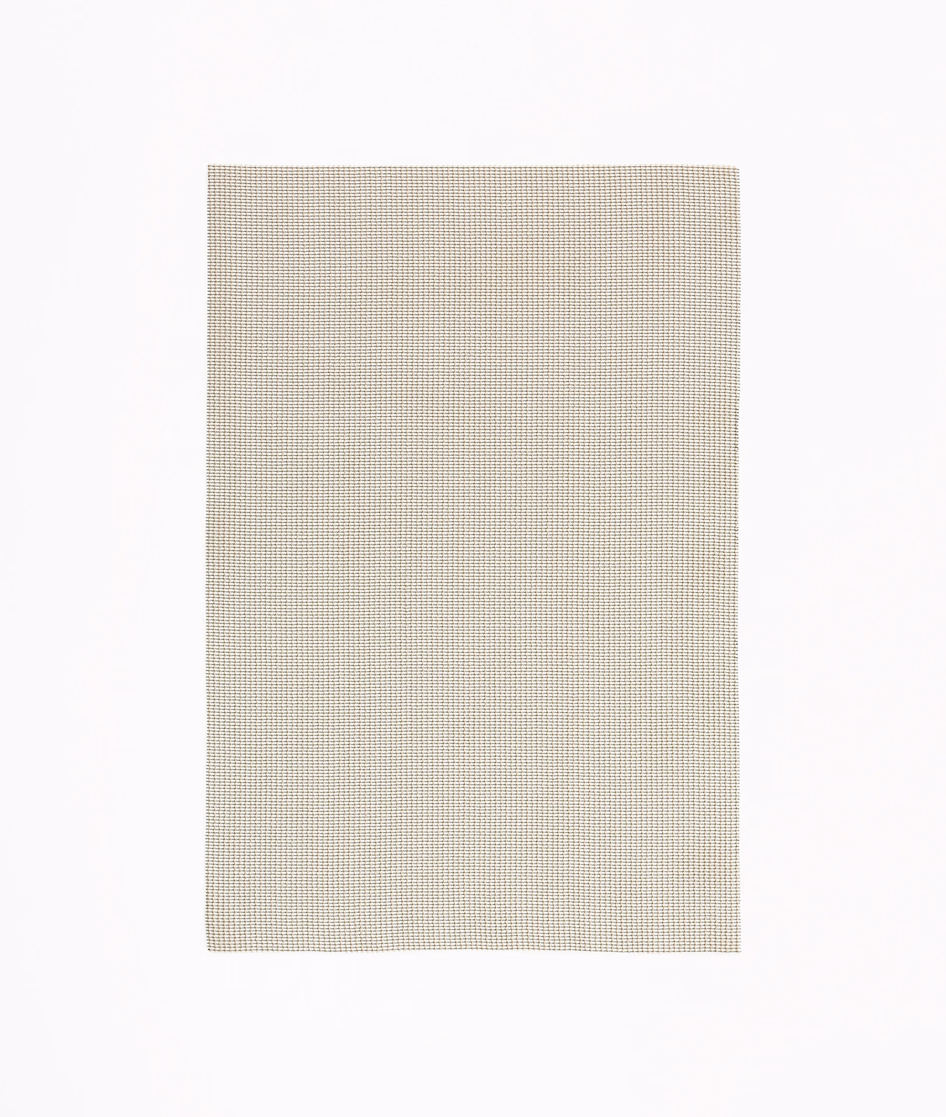 Pale warm beige textile swatch with closely spaced fine vertical ribbed texture