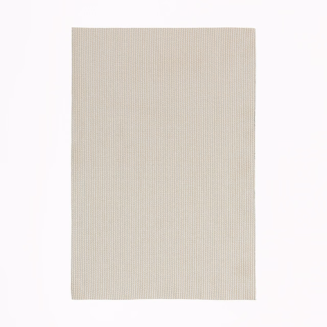 Pale warm beige textile swatch with closely spaced fine vertical ribbed texture