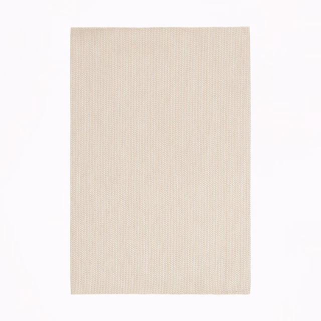 Pale warm-ivory Zen Lino showing a fine, closely woven micro-grid texture