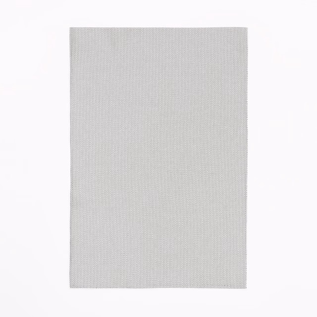 Pale silver-grey fabric swatch showing a fine, tightly woven micro-texture