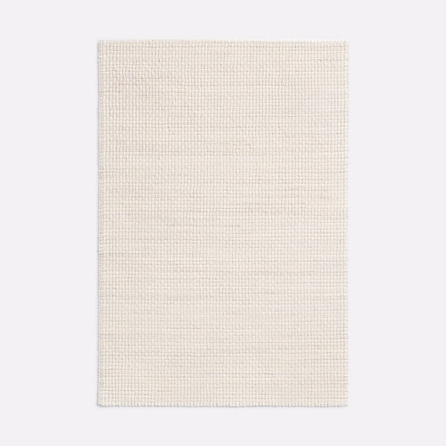 Warm ivory Zeus R fabric with a fine, tightly woven square-grid texture
