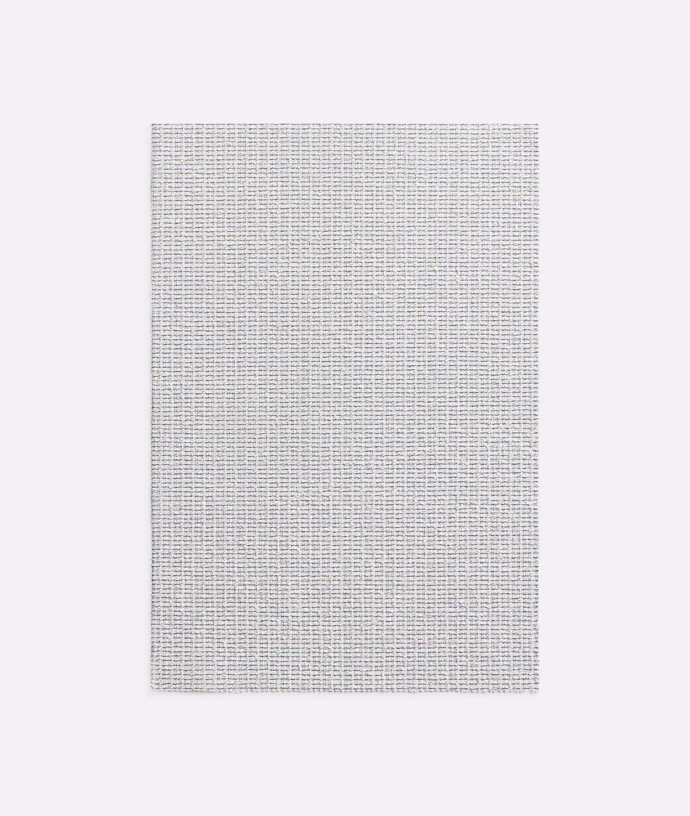 Cool silver-grey fabric with a fine, tightly woven micro-grid texture