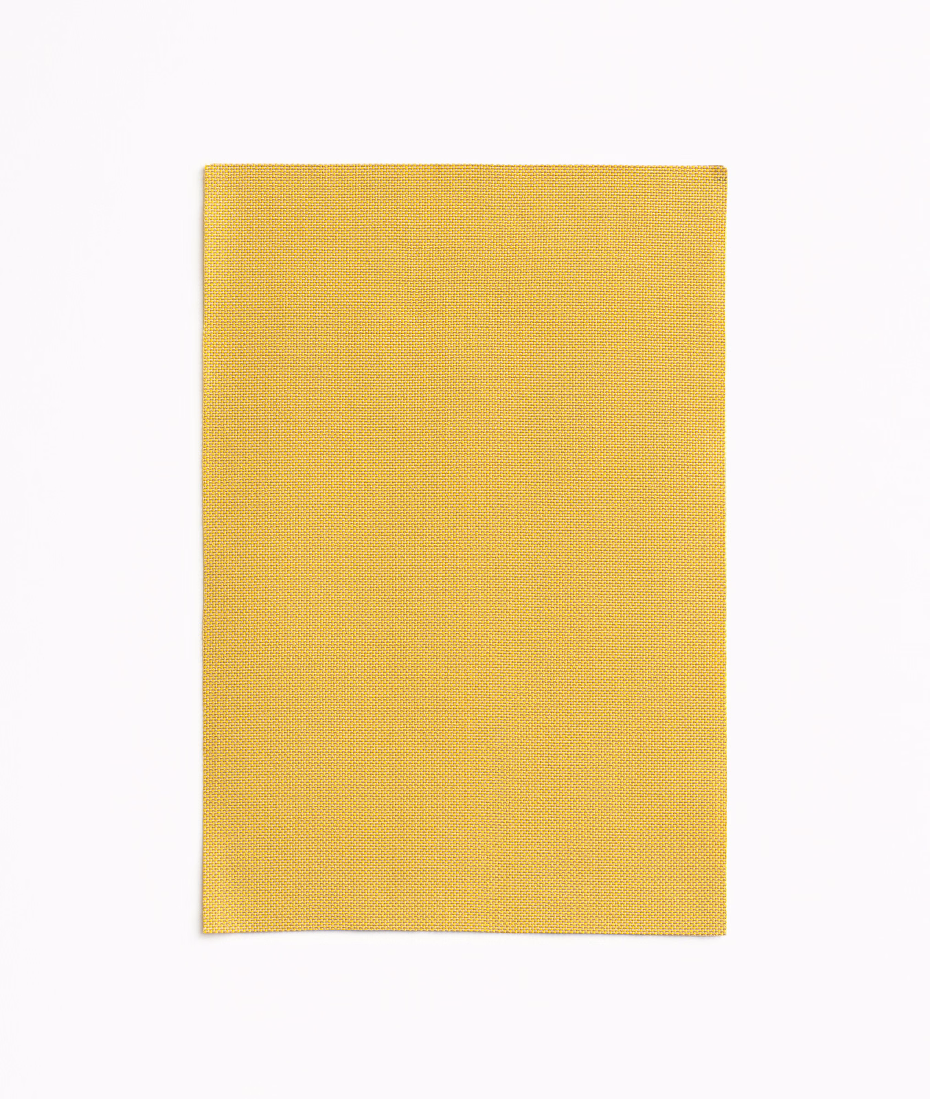 Warm banana-yellow outdoor fabric swatch with a fine, even woven texture