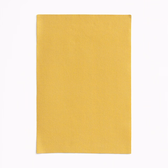 Warm banana-yellow outdoor fabric swatch with a fine, even woven texture