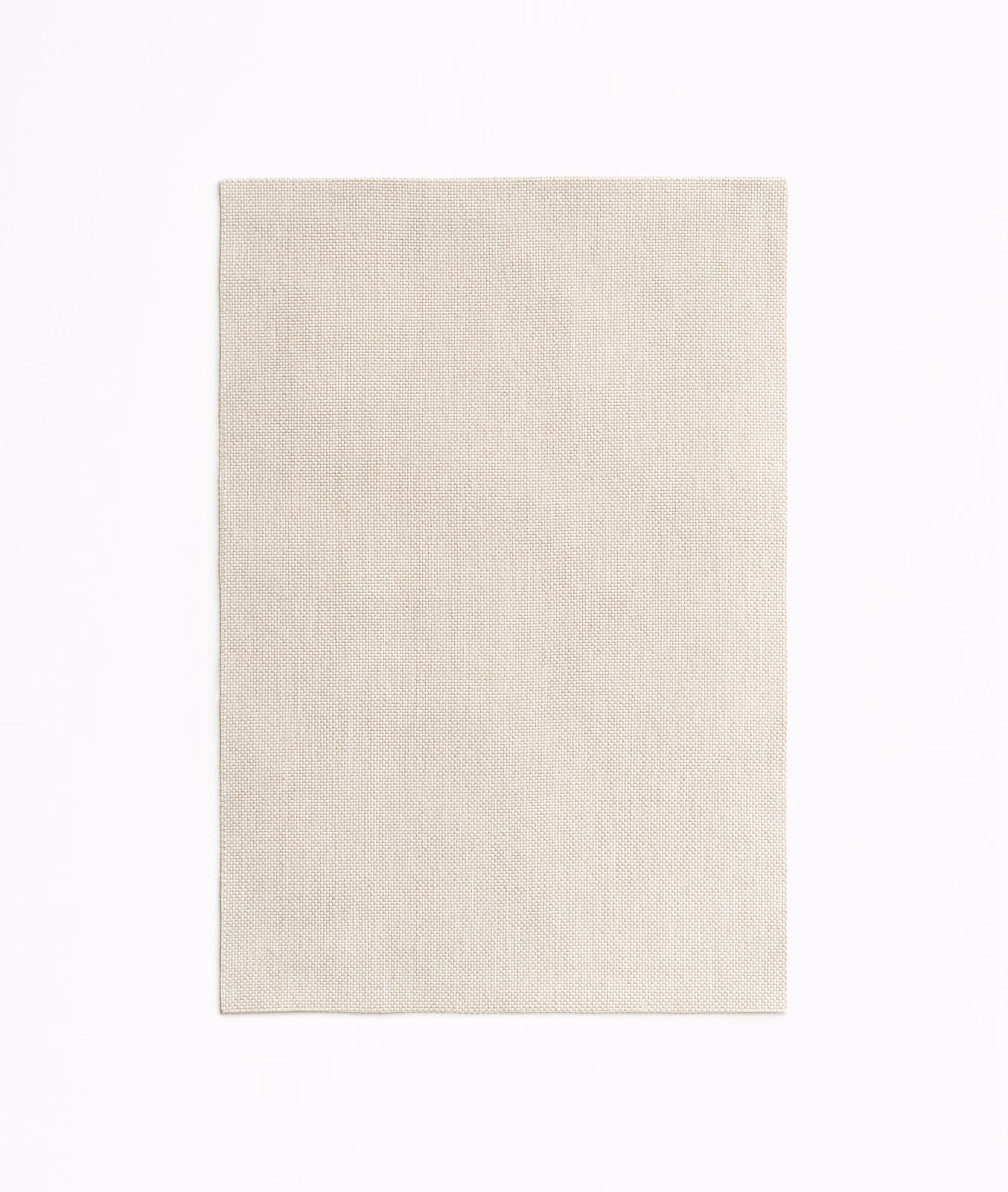 Pale beige Amaral fabric swatch showing a fine, subtly textured woven surface