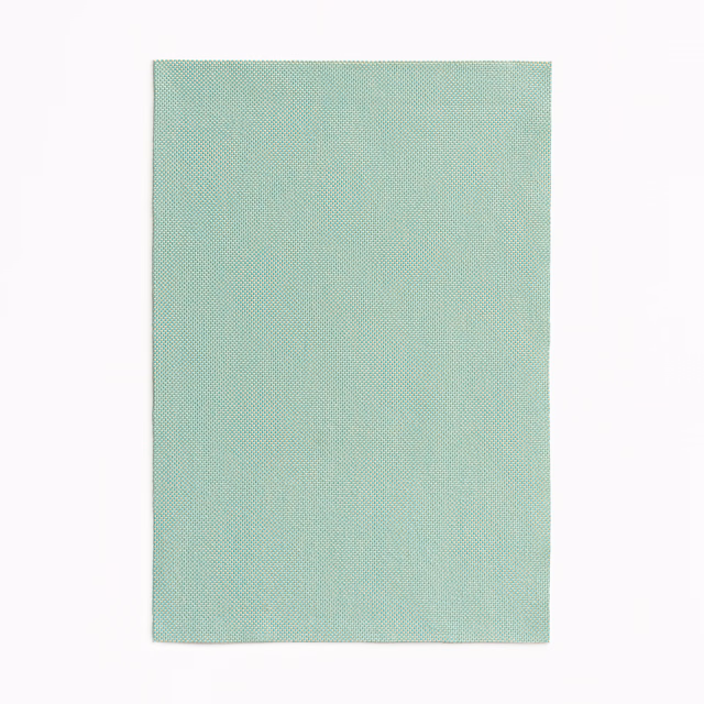 Pale jade green outdoor textile with a fine, lightly textured woven surface
