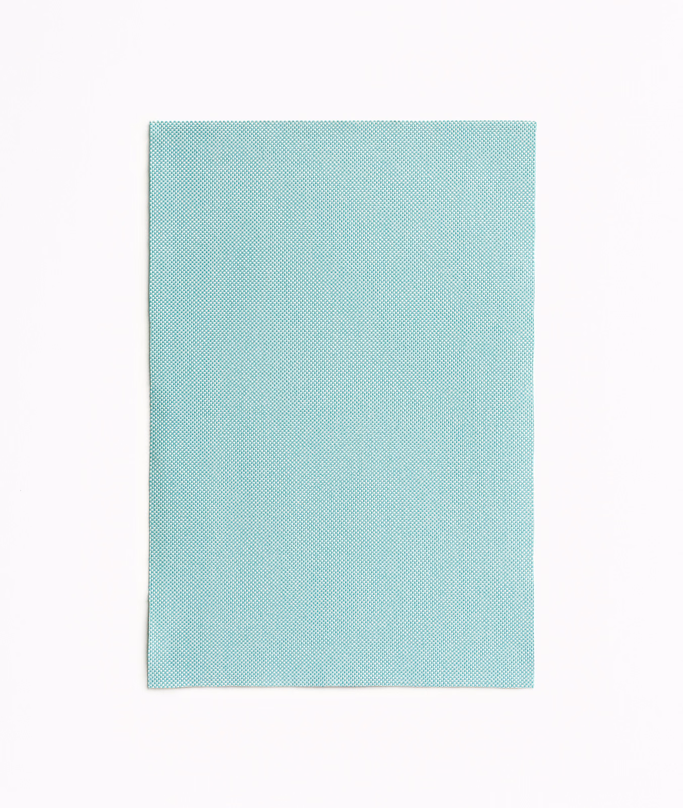 Pale turquoise outdoor textile with a fine, subtly diagonal micro-weave