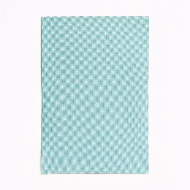 Pale turquoise outdoor textile with a fine, subtly diagonal micro-weave