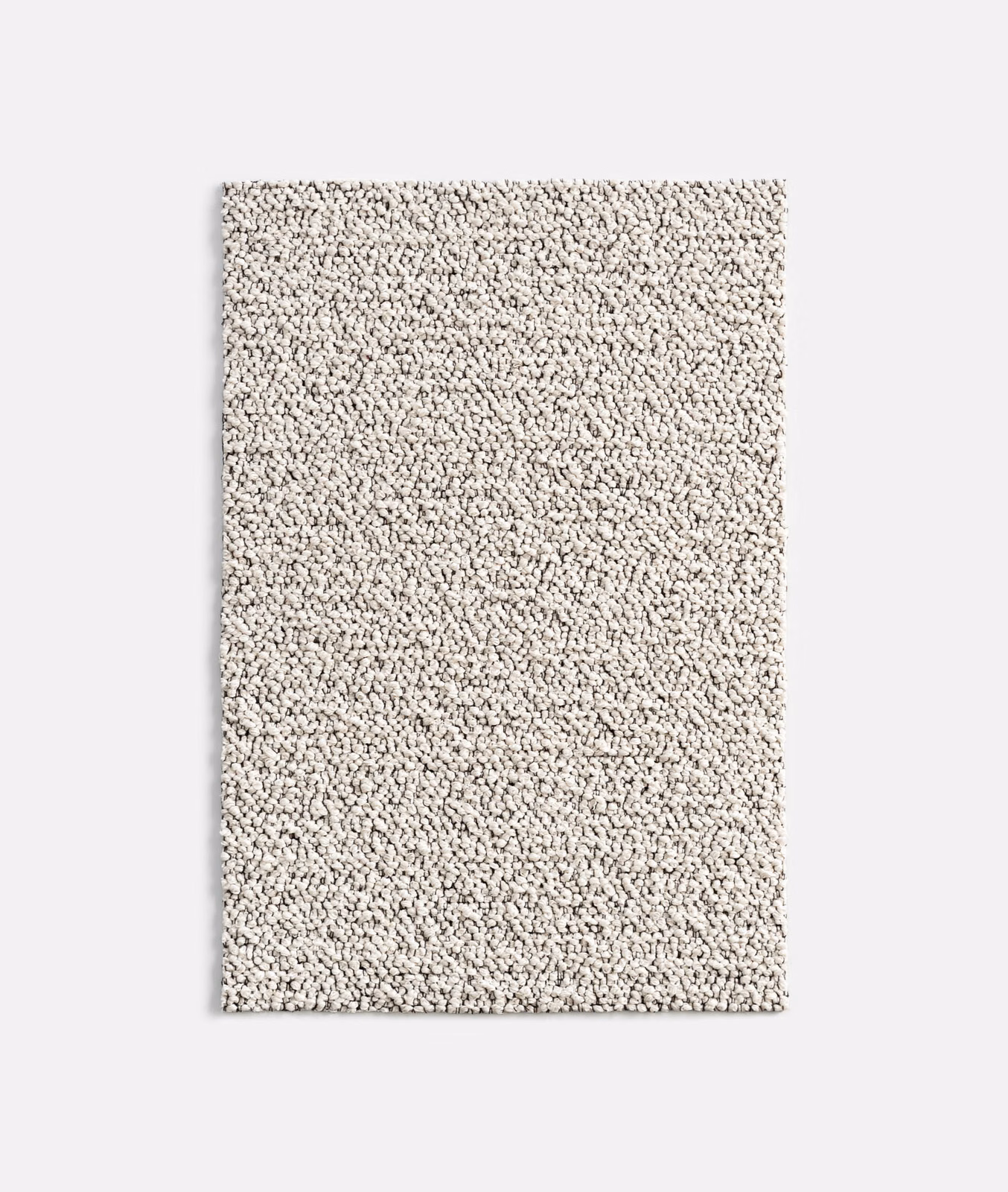 Pale coconut-beige outdoor textile with dense looped weave and fine taupe flecks