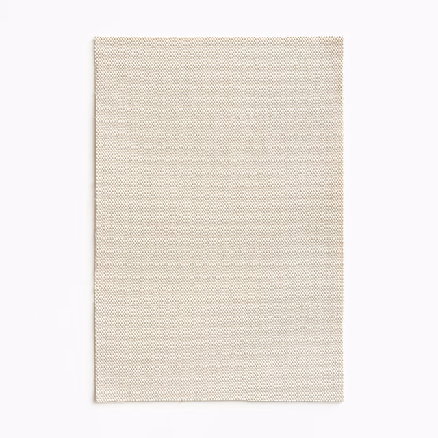 Warm beige outdoor weave with a minute diagonal, speckled texture