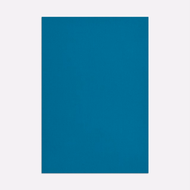 Deep teal blue plain-woven outdoor fabric with a subtly textured surface