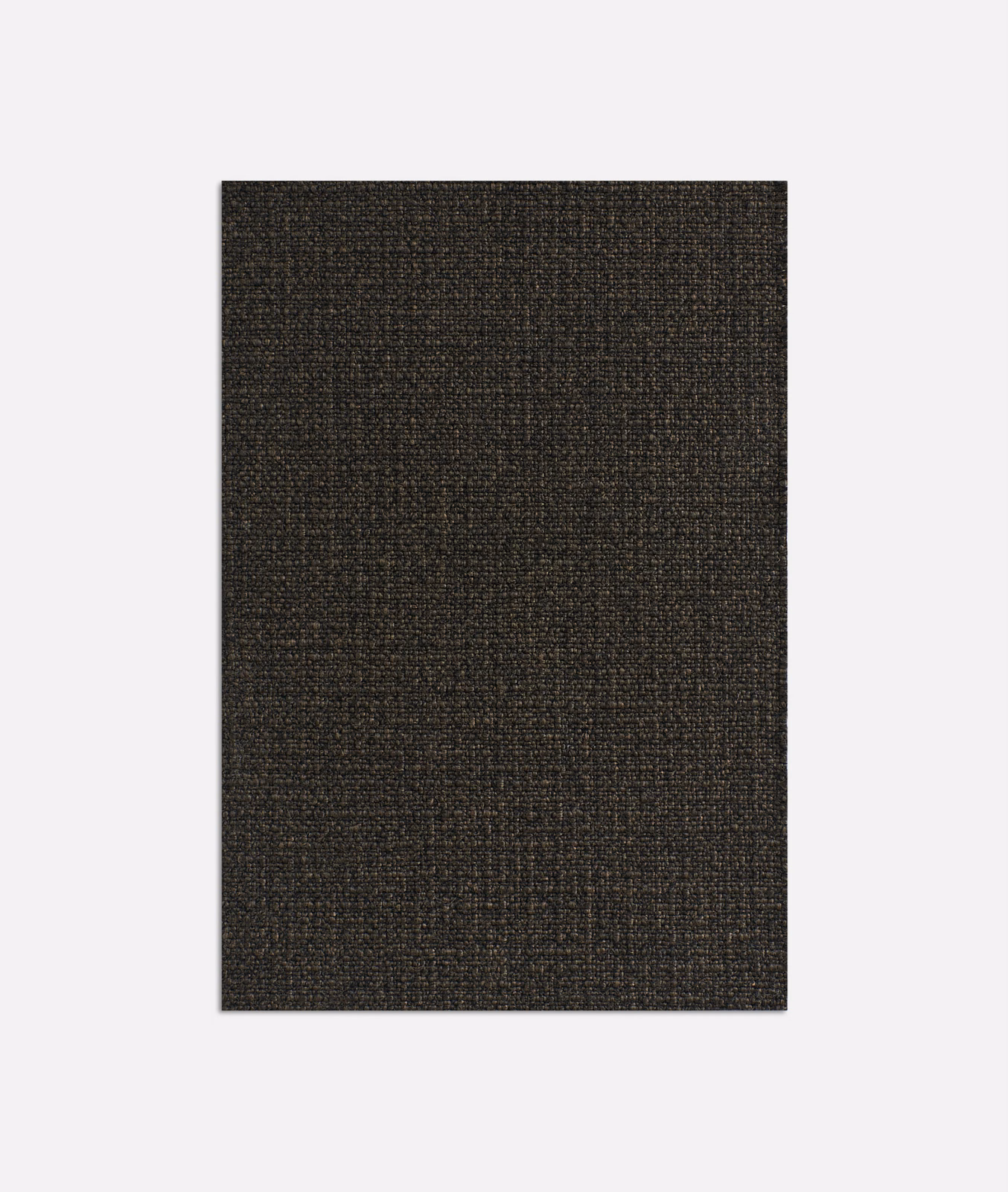 Deep charcoal-brown woven fabric with subtle black texture and fine interlaced threads
