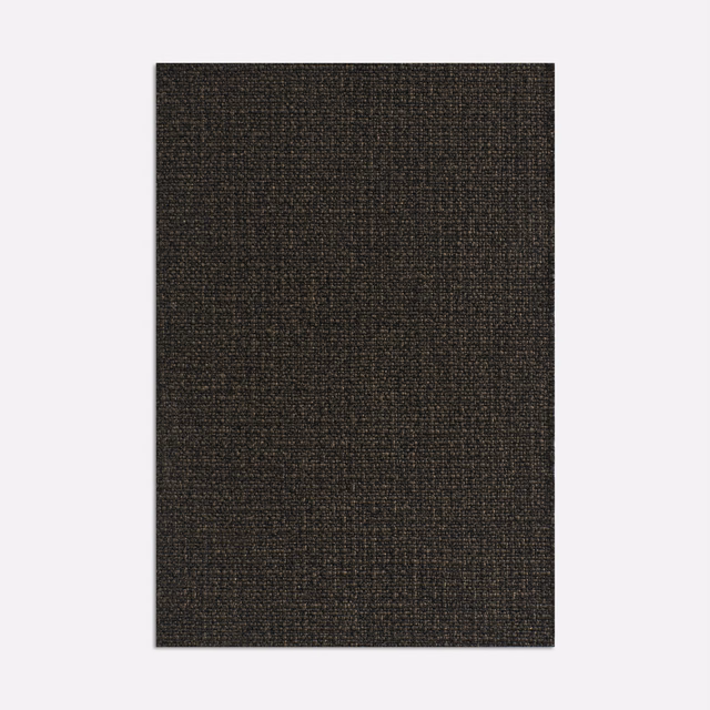 Deep charcoal-brown woven fabric with subtle black texture and fine interlaced threads