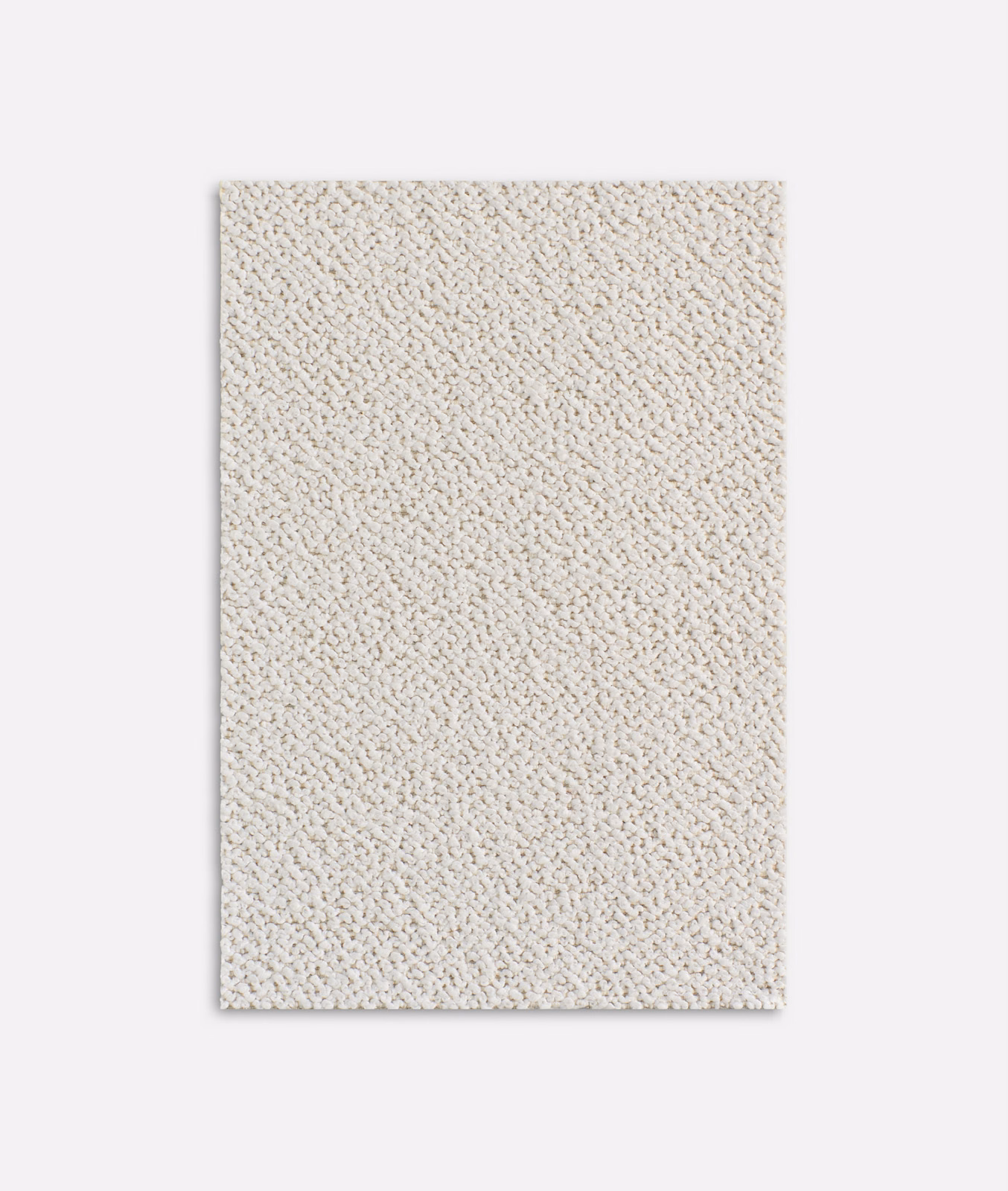 Snowy cream outdoor fabric swatch with compact looped diagonal texture
