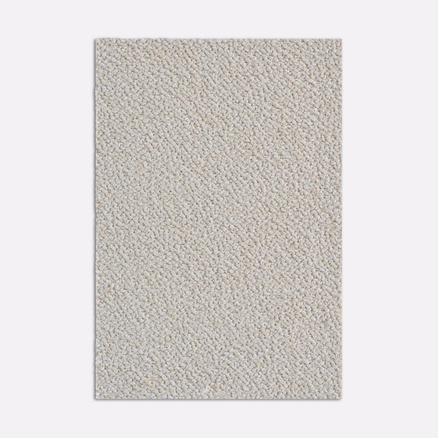 Pale smoke-grey outdoor fabric with a dense, softly pebbled loop weave
