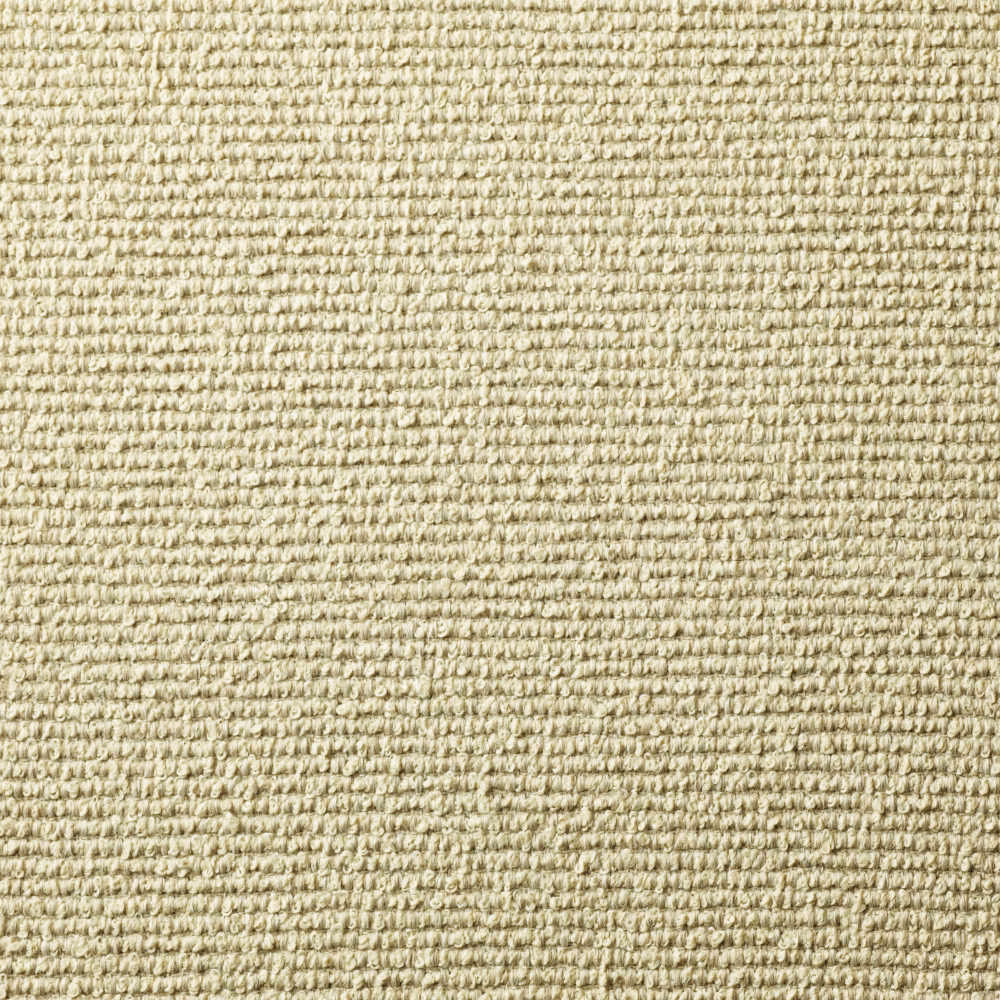 Warm stone-beige outdoor fabric with a close, irregular nubby woven texture