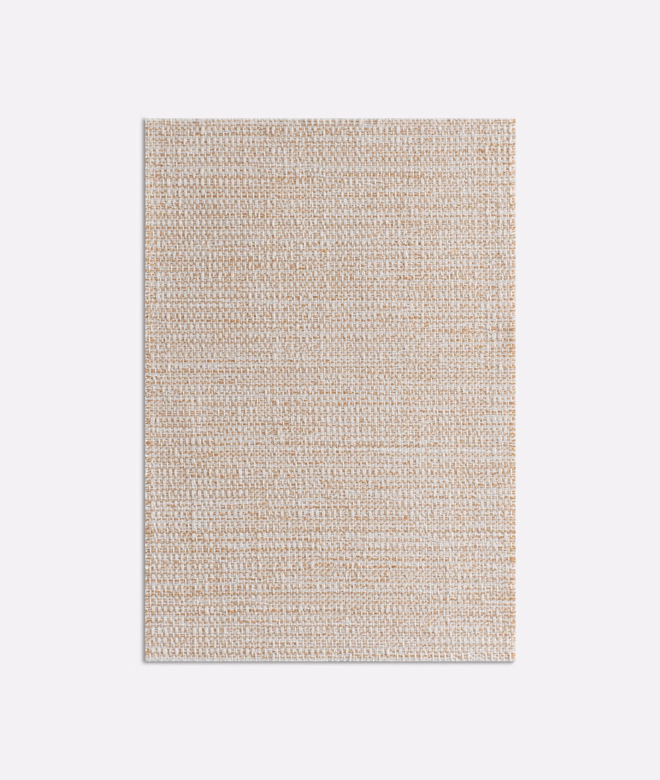 Pale powder-gold beige outdoor weave with fine horizontal texture and subtle flecks