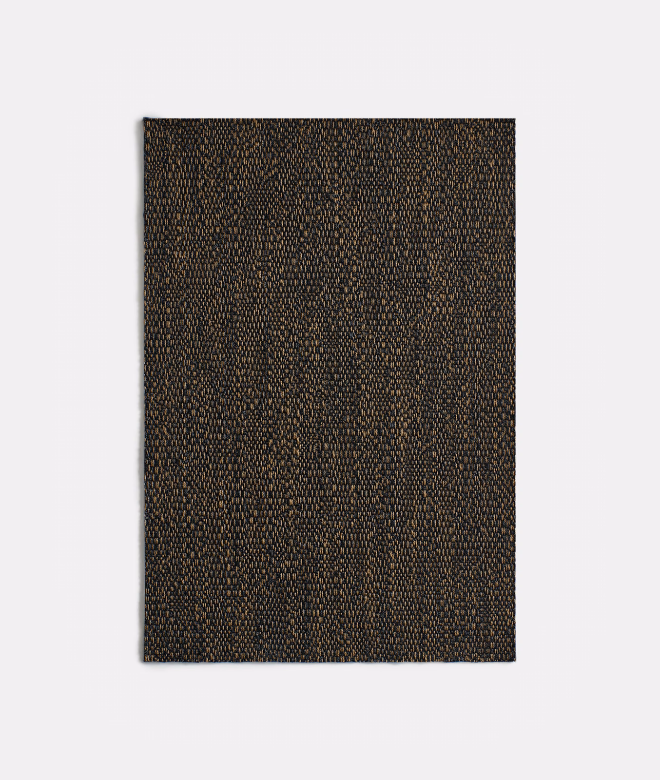 Dark brown-black jacquard with fine vertical texture and subtle bronze flecks