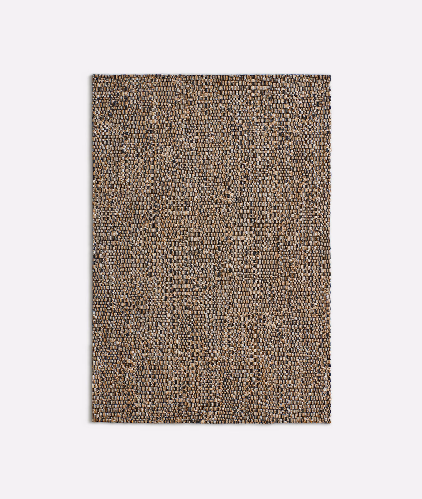 Dense mottled brown and taupe jacquard swatch with a tiny pebbled woven texture