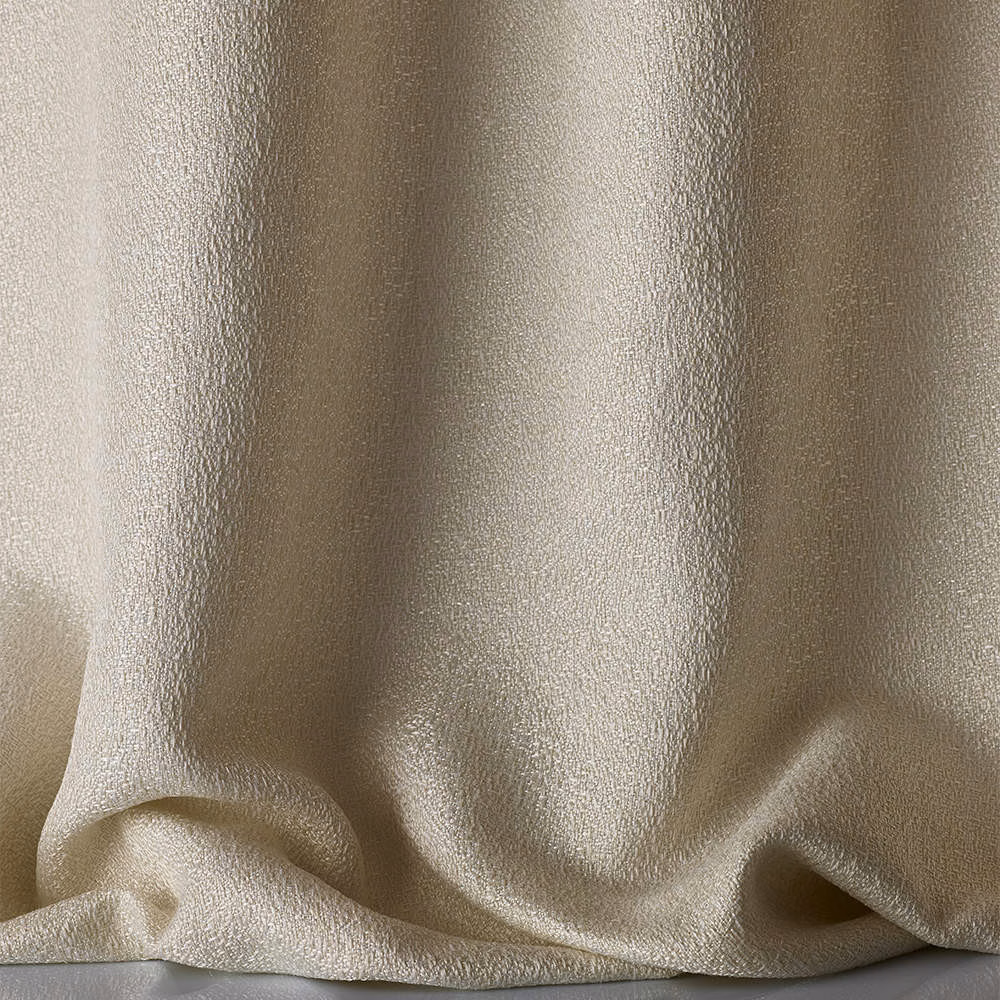 Warm stone-taupe jacquard swatch with fine pebbled texture and soft sheen