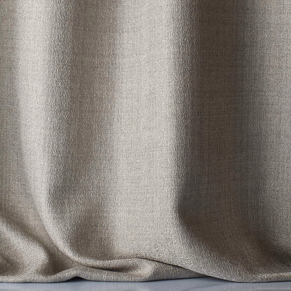 Pearl-grey taupe jacquard with fine grain and softly shadowed vertical folds