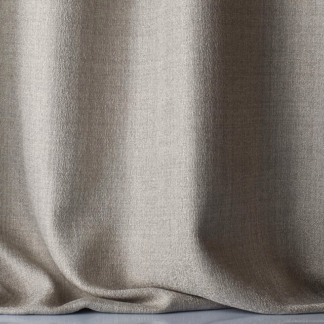 Pearl-grey taupe jacquard with fine grain and softly shadowed vertical folds