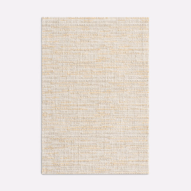 Pale cream jacquard swatch with fine horizontal slubs and warm beige flecks